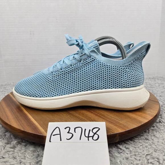 Vivaia Womens 37 Urban Sneaker Slider Mesh Light Blue Casual Lace Up Daily Light - Picture 1 of 13